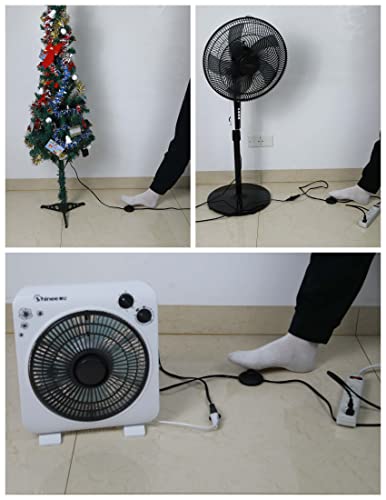 Coolneon Foot Switch Off/On,6Ft,Switch In Middle Of Zip Cord,Plug+Outlet,Awg18,250Vac,Extension Cord For Floor Lamp,Table Lamp,Christmas Tree,Tool,Appliance #TOP5