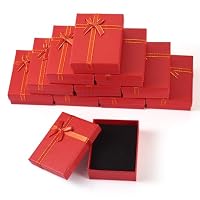Boutigem 12 Pezzi Scatole Regalo Gioielli Rettangolari Scatole Porta Gioielli Imbottito in Cotone per Collane Orecchini Anello Scatola di Imballaggio Gioielli