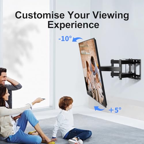 Suptek Full Motion TV Bracket for 32-84" TVs, Black, 32-84“ - Image 3