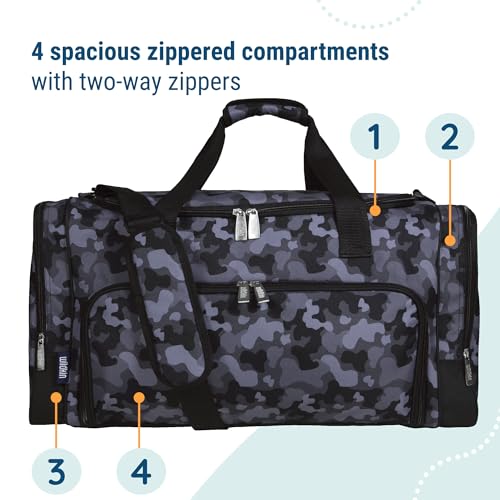 Image of Wildkin Kids Weekender Duffel Bag - Carry-On Size for School, Travel, & Sleepovers