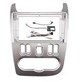 Façade de panneau de radio 9 pouces compatible avec RENAULT Logan Sandero DACIA Duster Double DIN Seat Leon 2007-2013
