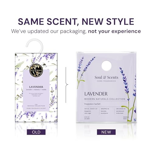 Image of Soul & Scents Lavender Bliss Fragrance Sachet | Blend of Rosemary and Vanilla | Versatile Air Freshener for Car, Wardrobe, Kitchen, and Travel Bag | Pack of 3-20gm Each
