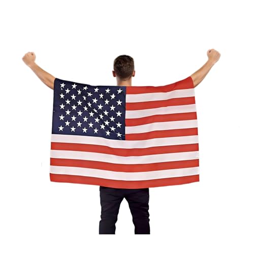 NIISDROP 2026 Football Championship Souvenir: 3×5 ft. Wearable National Flag Cape — Stadium Cheering Flag/Shawl (USA)