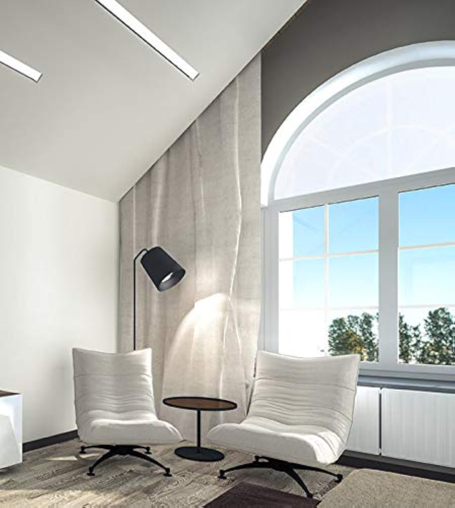 Precut Custom Arched Window Film, White