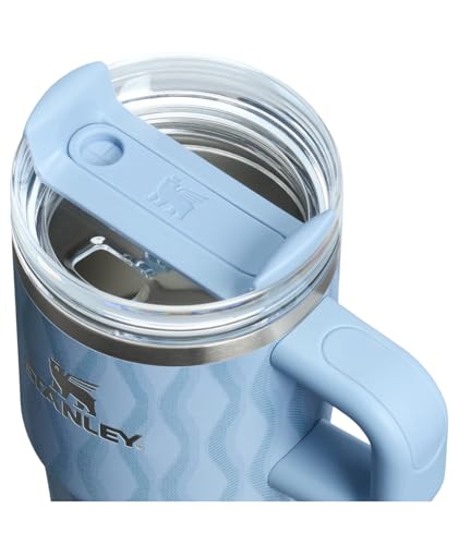 Image of STANLEY Quencher H2.0 Tumbler with Handle and Straw 20 oz | Flowstate 3-Position Lid | Cup Holder Compatible for Travel | Insulated Stainless Steel Cup | BPA-Free | Slate Blue Drift