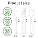 120 Count Plastic Silverware Heavy Duty-50 Forks,50 Spoons,20 Knives,BPA-Free,Disposable Plastic Utensils Set,PlasticCutlery Set,Suitable for Party Everyday Use