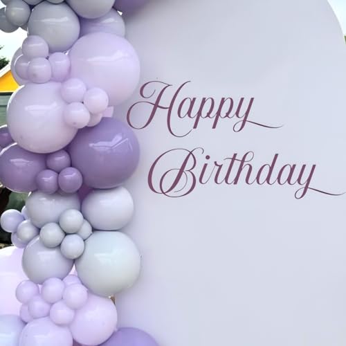 Happy Birthday Decal - Purple Happy Birthday Sign for Balloons Arch,Party Decor