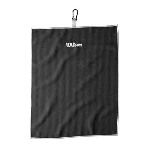 Wilson Staff Unisex Golf-Towel, Triple Folded, TRI FOLD, Microfibre, Black, One size fits all, WGA9000102 - 2
