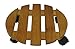 Misco Modern Rustic Round Wood Planter Caddie With Heavy Duty Locking Casters, Fruitwood