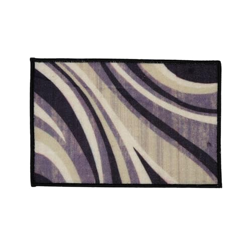 Image of HUES & SHADES Coir Door Mat for Outdoor Entrance - [37 x 57 cm] | Natural Coconut Fiber Brush Mat for Shoes Cleaning, Heavy Duty Non-Slip Doormat for Front Porch, Patio, Entryway (Mystic Waves)