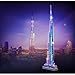 MISS YOU Rompecabezas 3D Jigsaw Puzzle 3D Modelo Burj Khalifa DIY simulación de construcción de Bricolaje Juguete montado con Luz