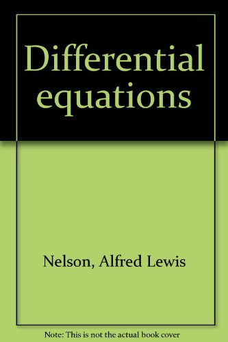 Differential equations B0007DQTZA Book Cover