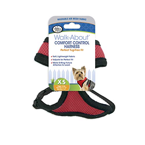 Image of Four Paws Comfort Control Dog Harness Red Extra Small