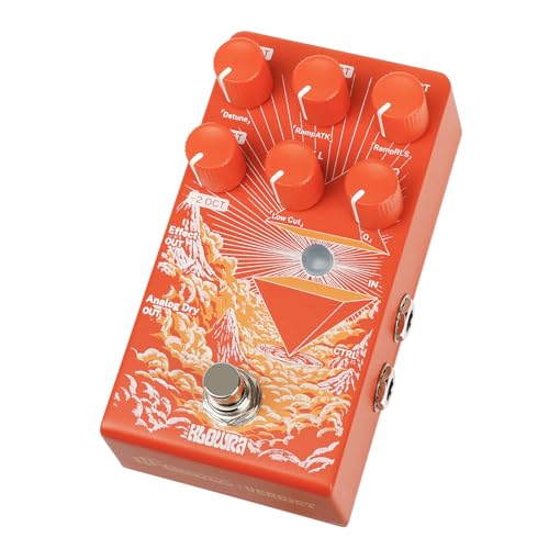 Klowra Verdict Polyphonic Octave Pedal for Guitar & Bass - Pitch Shifter with Synth Organ & Cello Emulation; Zero Tone Loss Analog Dry-Through for Live Gigs & Studio; Freeze & Swell Ambient Effects