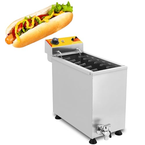 RayGenius MáQuina Freidora De Perritos De MaíZ， 21l MáQuina Comercial para Hacer Palitos De Perritos Calientes De Queso MáQuina Freidora De Palitos De Perritos Calientes