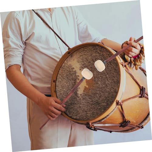 Par de baquetas de percusión de madera con cabeza de fieltro miniatura 6