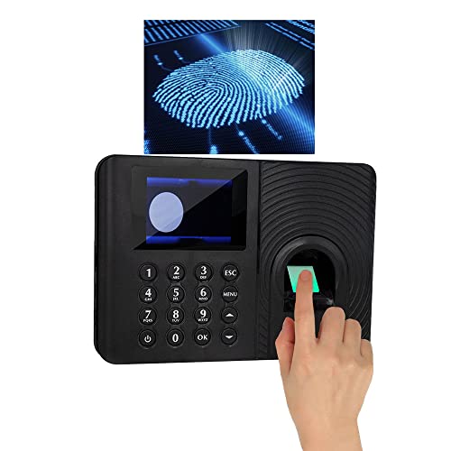 Yotmake Intelligent Biometric Fingerprint Time Clock, Face Recognition Attendance Machine 2.4 Inch Tft Lcd Screen, Fingerprint Attendance System Time Clock Employee Checking-In Recorder #TOP2