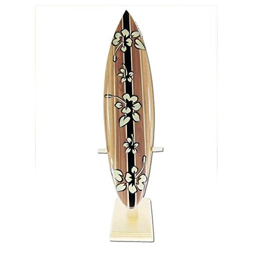 Seestern Sportswear FBA_1861 Planche de surf décorative en bois 30 cm de long Design aérographe Surf Surf