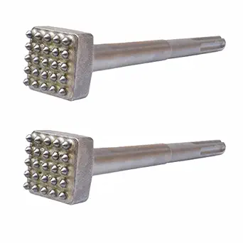 ACTINTOOL 11 3/4 in. 25 Tips Concrete Bushing SDS Max Bit, 1 1/2 Inch Square Head Concrete Roughness Coating Remove Bush Hammer Drill Bit for Demoliton Hammer(Pack of 2)
