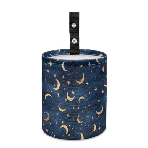 Image of Galaxy Moon Car Trash Bin Mini Auto Garbage Auto Storage Bag Waterproof Multipurpose Vehicle Accessories Car Organizer