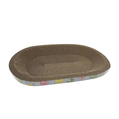 Salão para arranhar gatos,Cama oval para arranhar gatos 2 em 1 - Cama de gato espessada, brinquedos