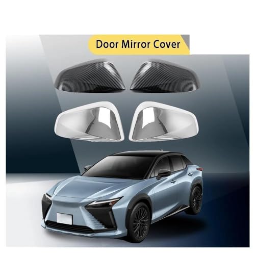 Couvercle de miroir de porte chrome silver en plastique ABS antichoc - 2