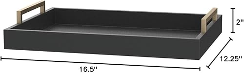 Miniatura 6 de Bandeja decorativa para mesa de centro  Bandeja otomana  Desayuno, bebidas y licores  Plato para servir  De granja a moderna  Acabado mate  Asas de