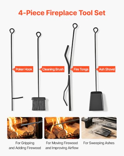 Image of VEVOR Firewood Rack 15.75 Inch Heavy Duty Indoor Fire Wood Storage Holder