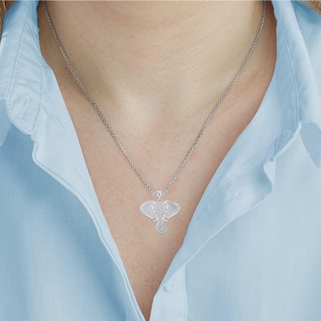Claddagh Gold Fine .925 Sterling Silver Elephant Symbol of Luck Pendant Necklace - Choice of Chain Length or Charm Only