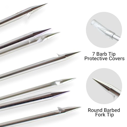 FREGITO Stainless Steel Fishing Spear Gun with Rust-Proof Sharp Tips, Includes Float Line & Protective Cover – Ideal for Freediving, Spear Fishing, Snorkeling, and Underwater Hunting