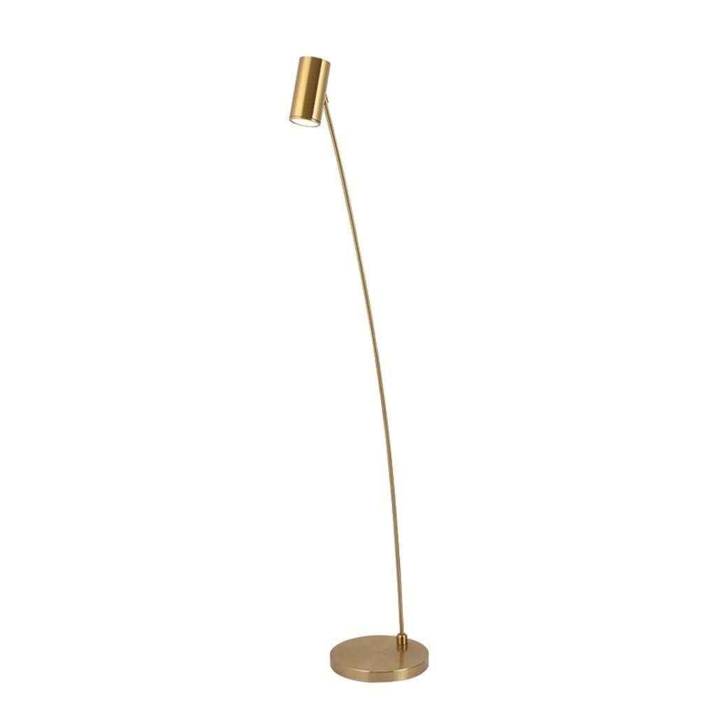 QPLKKMOI Creative Bedroom Bedside Floor Lamp, Arc Gold Brass Floor Lamp