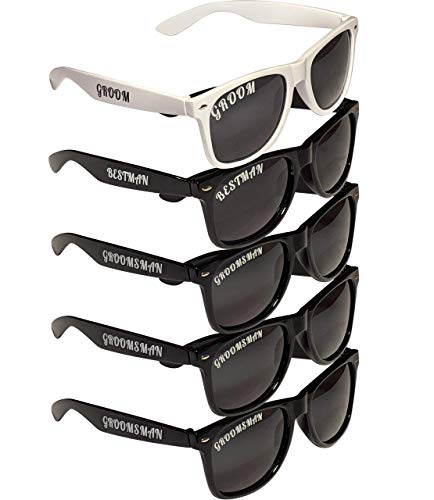 POLARIZED Bachelor Party Sunglasses Complete Set of Wedding Supplies Groom, Best Man, Groomsman