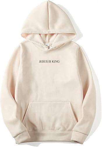 Sudadera con capucha JESÚS ES REY Sudadera cristiana unisex de fe cristiana