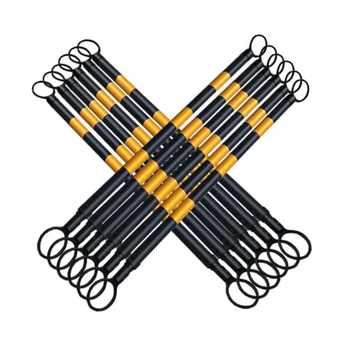 Connecteur de barre pour cônes de chantier et tige de liaison routière noir jaune lot de 12
