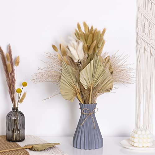 Chenkaiyang 66 Pcs Dried Palm Leaves Small And Bunny Tails Dried Flowers Set,6 Pcs Boho Dried Palm Spears Leaves Fans,60 Pcs Boho Rabbit Tail Grass For Wedding Cake Topper Party Decor(66 Pieces) #TOP1