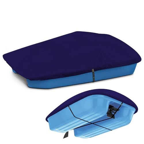 Pedal Boat Cover Heavy Duty Waterproof & Anti-UV Paddle Boat Cover with Windproof Buckle Straps (Navy)
