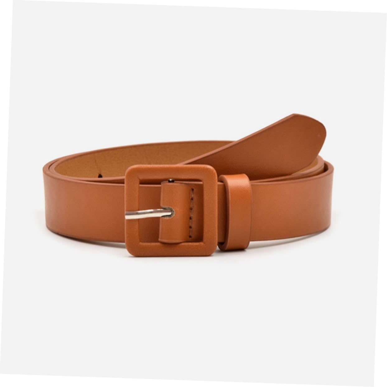 LIFKOME 4pcs Boy Girl Dress Belts for Girls Fashionable Waist Belts Camel for Jeans School Uniforms Casual Outfits