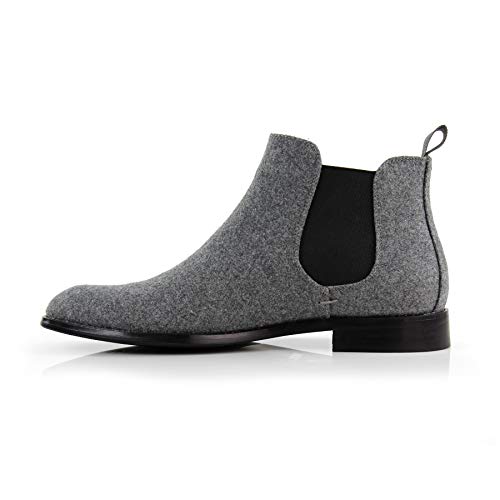 Polar Fox Barrett Mpx806058 Men's Memory Foam Insole Classic Casual Chelsea Boots, 10, Dark Grey (Woolen) #TOP3