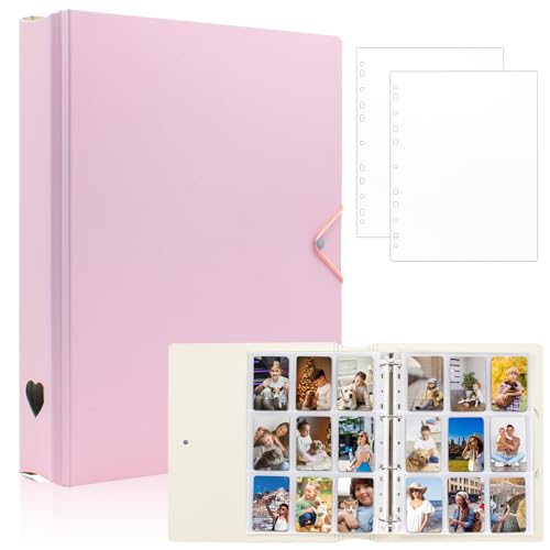 Card Binder, A4 Trading Card Binder Album with 25 Pages 9 Pocket, Card Holder Folders for YuGiOh, MTG, TCG, Game Cards & Sports Cards (Pink)