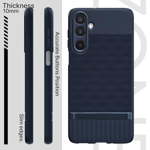 Image of Pikkme Back Cover for Samsung Galaxy M36 5G Camera Protection 3D Hexa Cube Design Silicone Protective Bumper Case (Blue)