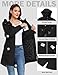 Vancavoo Übergangsjacke Damen Wintermantel Lang Leichte Jacke mit Kapuze Softshellmantel Übergang Mantel Parka Übergangsmantel für Frühling Herbst,Schwarz,XXL