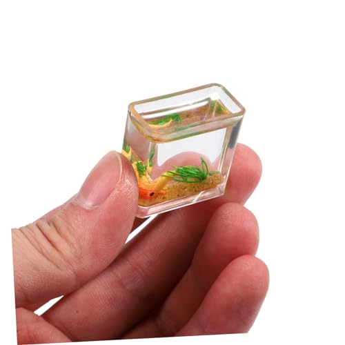 HONMEET 4 Pcs Mini Koi Aquário De Vidro Em Miniatura Modelo De Mini Aquário Aquários Em Miniatura Pa