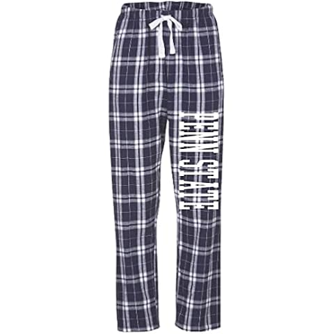 boxercraft Women's Penn State Haley Flannel Pant, Navy/Silver Plaid, S Casual, Small Cover