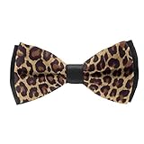 AMRANDOM Men Boys Teens Cool Cheetah Leopard Print Bow Tie Fashion Gentleman Regular Pre-Tied Bow Tie For Formal Casual Party Wedding Banquet Porm