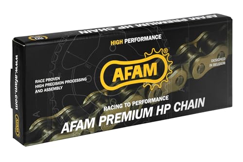 Cadena AFAM 420 a420mx-g Oro de 136 eslabones para renovar la transmisión de tu moto