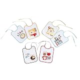 Medida 25x30 cm. Interbaby 00133 - Pack de 12 baberos de rizo plastificado 25x30, unisex