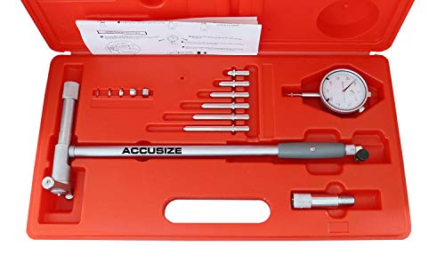 Accusize Industrial Tools 6-10'' By 0.0005'' Dial Bore Gauge Set, 6'' Stem Length, Ee20-5010 #TOP1