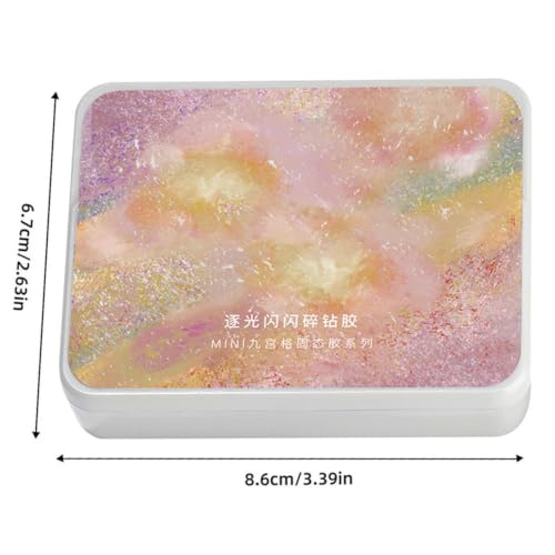 Gel de pintura para uñas textura cremosa y purpurina brillante en paleta de 9 tonos 6