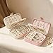Imagen de VirtuGro 2PCS Joyero Viaje Pequeño + Grande Joyeros Mujer Organizador con Partición Extraíble Jewelry Box Joyero Pequeño Regalo Mujer Amiga para Guardar Anillos Pendientes Collares
