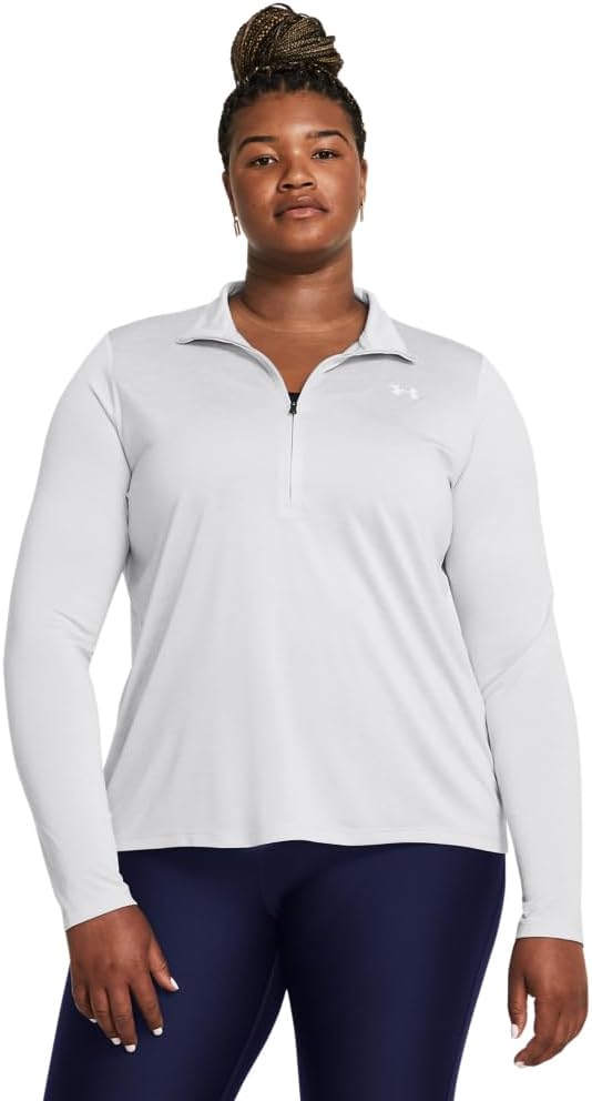 (取寄) アンダーアーマー レディース テック 1/4 ジップ ツイスト Under Armour women Tech 1/4 Zip Twist Blue Atlantis/White Under Armour Women's Tech Twist Half Zip, (402) Blue Atlantis